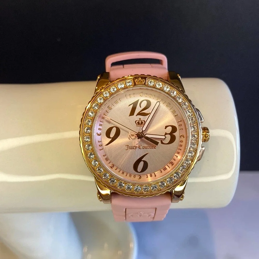Juicy Couture Watch - Pink Silicone Band & Rose Gold Accents